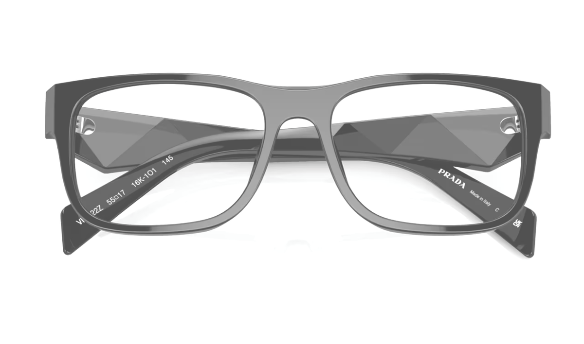 New Prada Reading Glasses VPR 22Z 16K-1O1 55-17 145 Large Black