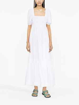 GANNI　Cotton Poplin Maxi Dress Ganni Cotton Poplin Smock Maxi Dress – Cycle Platform