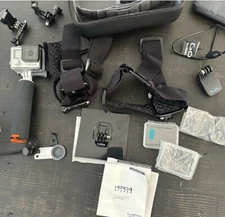 GoPro Go Pro HERO4 Silver Camera w/ Batteries, Chest Strap & more