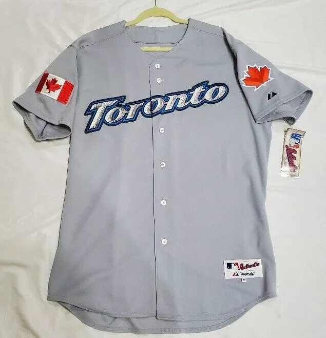 Authentic! Majestic SIZE 56 3XL, TORONTO BLUE JAYS, ROAD GRAY, ON FIELD  Jersey