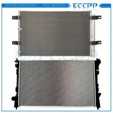 Aluminum Radiator & AC Condenser Cooling Kit For 2007-2010 Ford Edge 3.5L