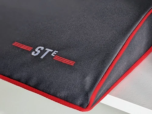 ATARI STE -  Dust cover- Graphite grey cotton canvas- embroidered