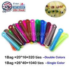 Dental Orthodontic Elastic Ligature Ties Rubber Bands for Brackets Brace 1 Pack