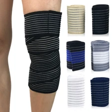 Men Knee Wrap Elastic Bandages Compression Fitness Running Sport Protective Gear