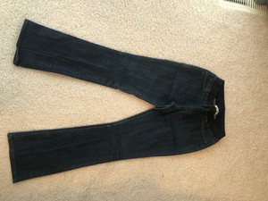 elastic waist straight leg jeans