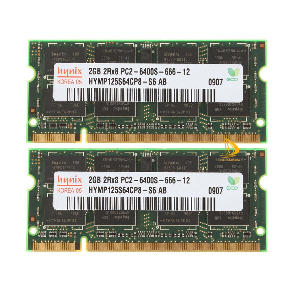 Lot Hynix 8GB 4GB 2GB 2RX8 DDR2 800MHz PC2-6400S SODIMM Laptop RAM Memory 200PIN - Image 3 of 4