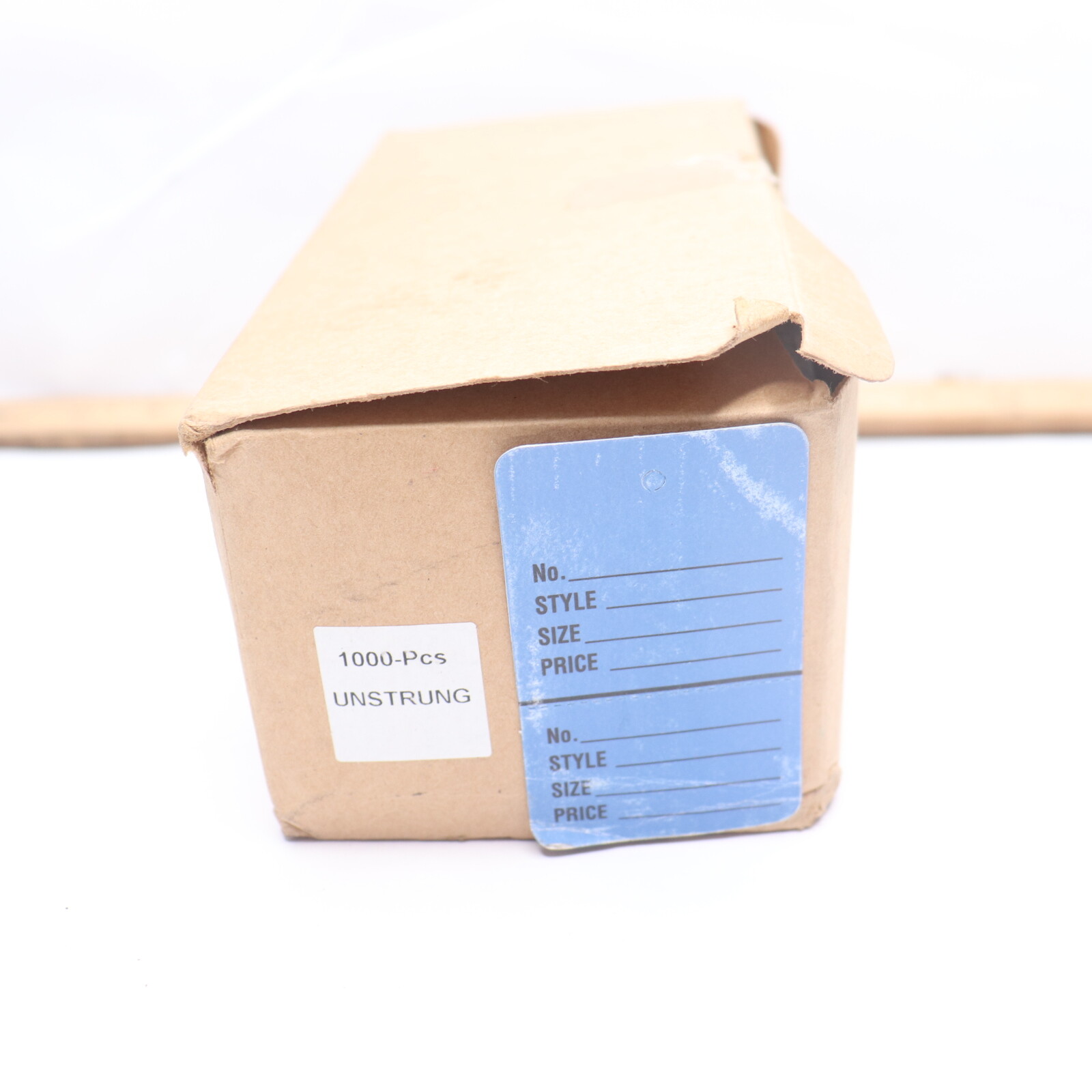 (1000-Pk) Unstrung Clothing Price/Repair Tags w/ Easy-Tear Stub 1-3/4