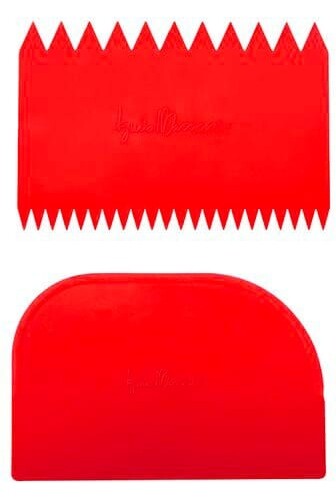 Set 2 spatole semi morbide Rosso flessibile in polipropilene (PP) 3531 GHIDINI