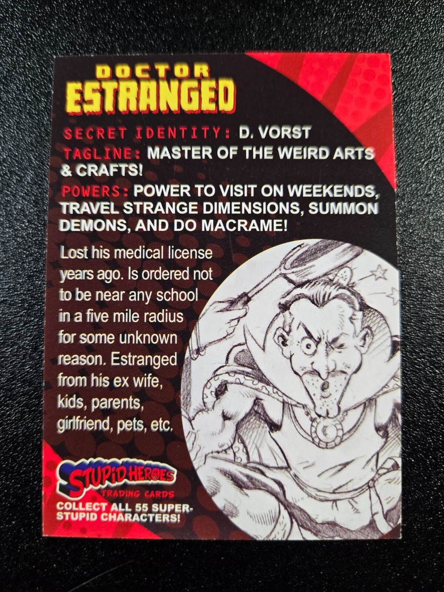 Doctor Strange Marvel Avengers Stupid Heroes Card Garbage Pail