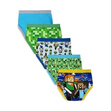 Minecraft 5 PC Briefs Cotton Underwear Boy Size 8