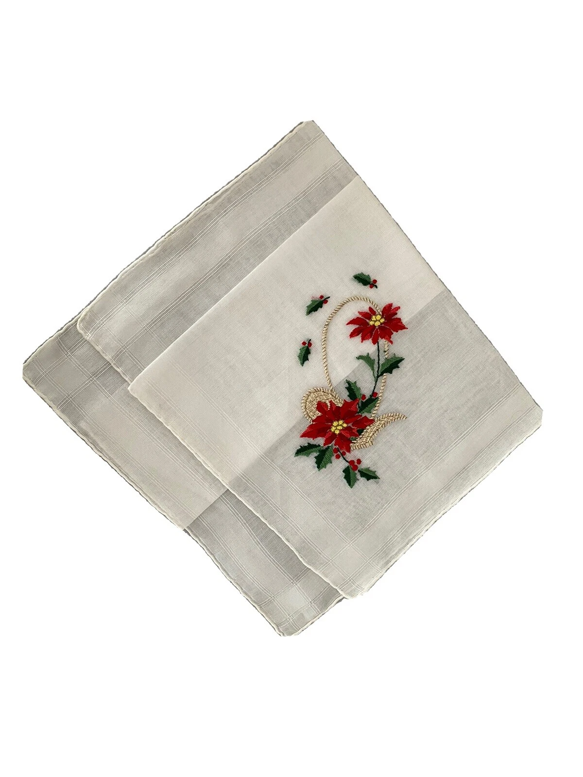 Lino Floral vacaciones Pañuelos vintage Plain & Solid