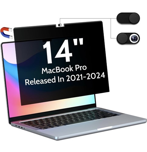 Privacy Screen Protector for MacBook Pro 14 Inch 2021-2024, M1, M2, Easy On/Off