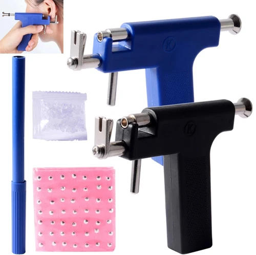 1set Ear Piercing Gun Kit 98 Studs Professional Body Piercing Tool Set - NEW - product listing photo