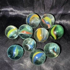 Cats Eye Shooter Marbles Lot Of 10