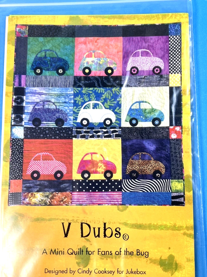 V Dubs Mini Quilt Pattern by Jukebox Pattern & Instructions NEW UNCUT - Image 2 of 3