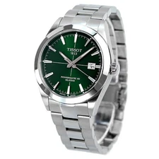 Unused TISSOT Gentleman T127.407.11.091.01 Green Powermatic 80 Men Watch in Box