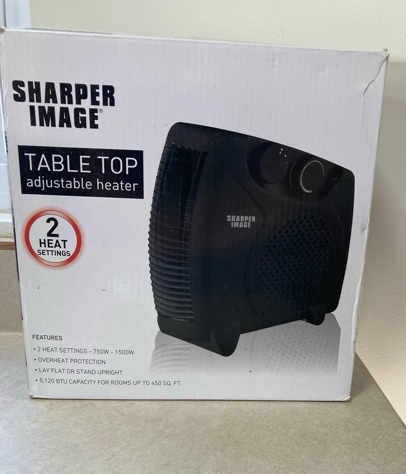 Sharper Image TSI-TT201-BLK Table Top Adjustable Black Heater Stand Up - Image 2 of 2