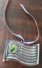 Waterford Crystal Ireland American Flag Patriotic Ornament WOW