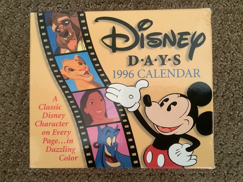 Vintage 1996 Disney Days Calendar Animated Film Classics New-N