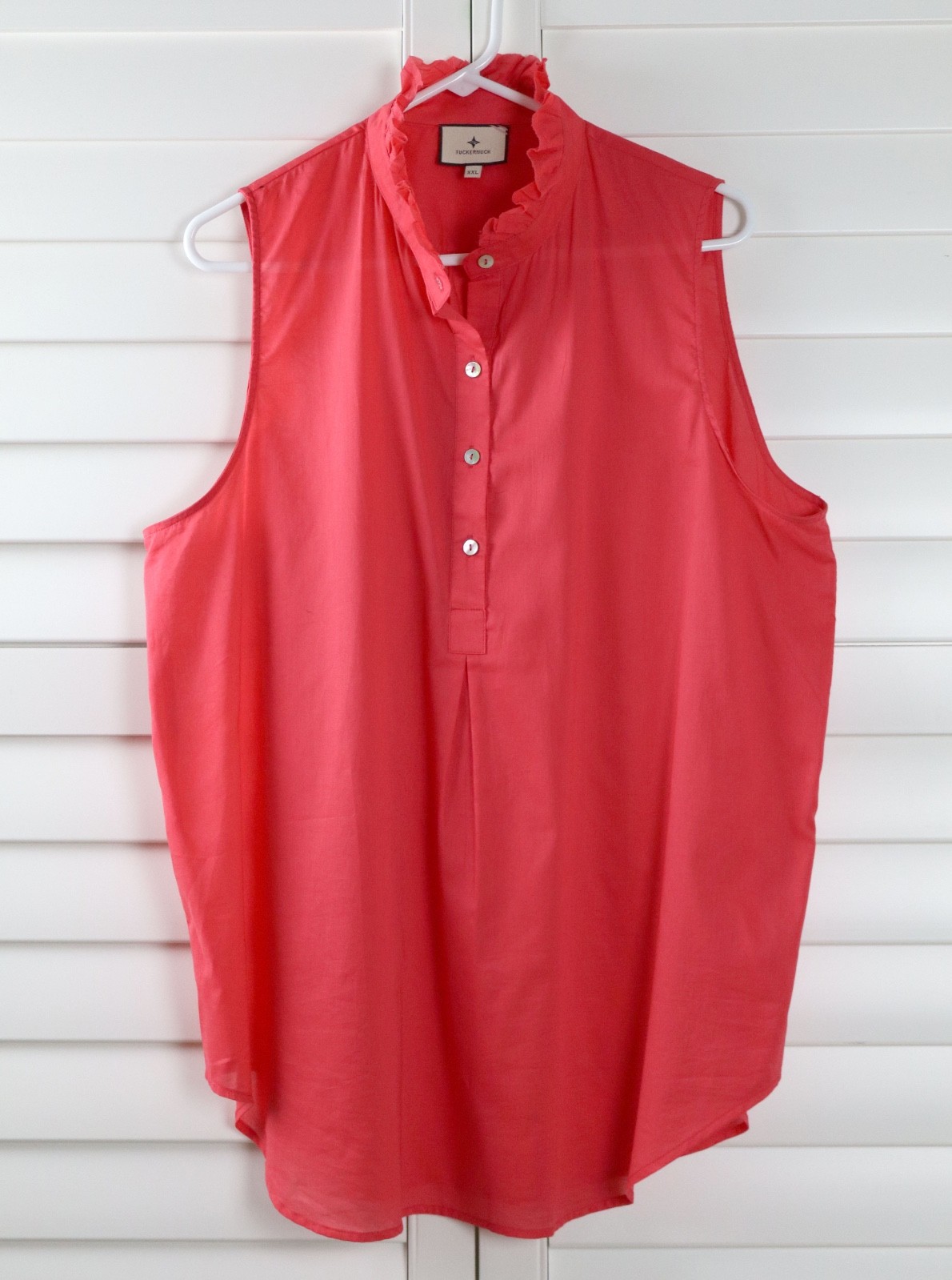 TUCKERNUCK $148 Solid Ruffle Collar Sleeveless Sh… - image 5