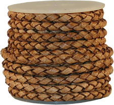 3mm Braided Leather Cord for Jewelry Making, Round Bolo Braided Leather Cord, Wr