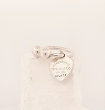 RARE Tiffany  Co sterling silver Return to Tiffany serial  Heart tag key ring