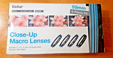 Vivitar Close-Up 55mm Macro Lenses 4 Piece Kit 1 2 4 10 - NEW