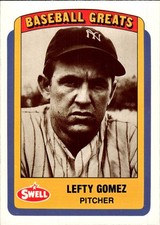 1990 Swell Baseball Greats #84 Lefty Gomez New York Yankees