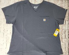 Carhartt C13410 - Women's, Force Modern Fit Scrub Top Size 2XL, Pewter, NWT