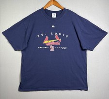 Vintage Y2K 2005 St Louis Cardinals Baseball Tee Majestic Tag T Shirt Sz 2XL