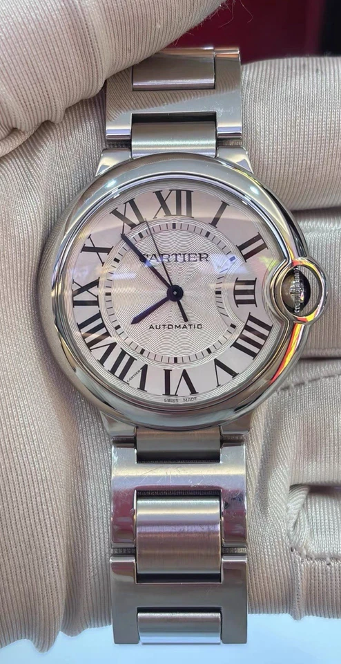 Cartier Ballon Bleu W6920046 stainless steel strap /Purple leather strap 36mm - Image 2 of 4