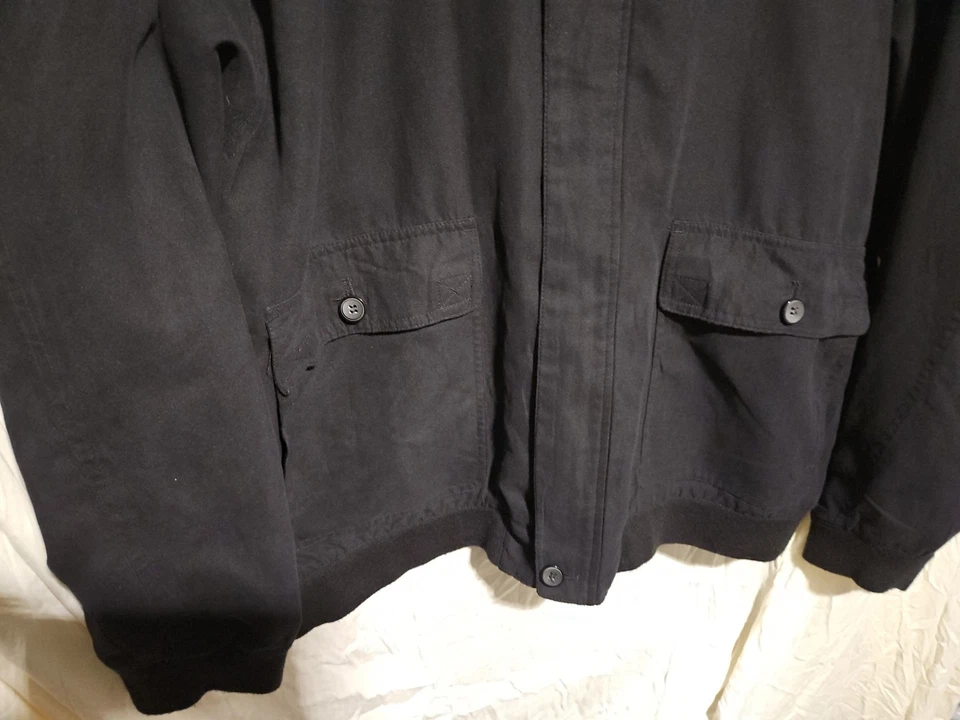 Vtg Black PGA Tour Signature Collection Golf Jacket Full Zip 5 Pkt Dad 90s 50" - Image 4 of 4