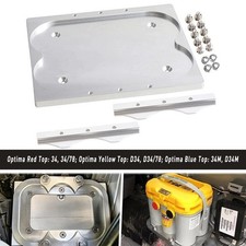 Aluminum Battery Bracket Relocation Hold Down Tray Kit For Optima 3478 Battery