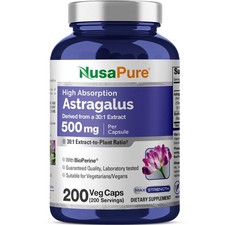 NusaPure Astragalus Root 30:1 Extract, 500 mg Equivalent to 15,000 mg 200 Veg