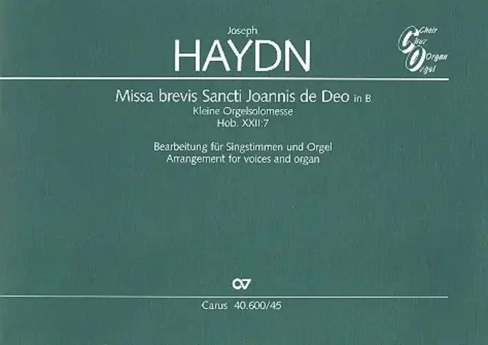 CARUS VERLAG Franz Joseph Haydn | Missa brevis Sti. Joannis de Deo (2009) | Kleine Orgelmesse