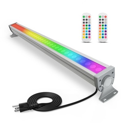 Commercial RGBW LED Wall Washer Lights Heavy Duty Aluminum LED Light Bar 144W