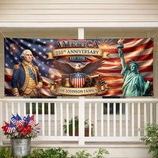 Personalized America 250th Anniversary Banner