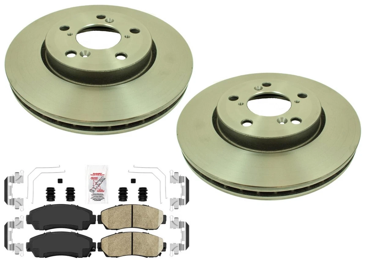 Kit De Frenos De Disco Perforados Y Ranurados Con Pastillas De Cerámica Para Honda Odyssey 2005-2010
