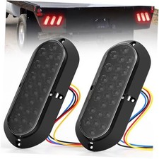 6'' Strobe Flash High/Low Lights 3 Function Red LED Smoked Red Surface Mount