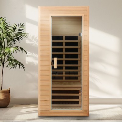 One-Person Far Infrared Sauna - Embedded Roof Design for Ultimate Convenience