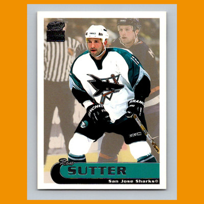 Ron Sutter #211 1999-100 Pacific Paramount Silver San Jose Sharks Hockey Card