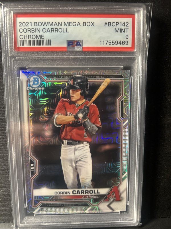 Corbin Carroll 2021 Bowman Mega Box CHROME BCP142 PSA 9 MINT