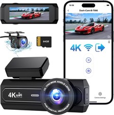4K Camara De Seguridad Para Carro Auto lenses Delantero/Trasero/Interior Dash Ca
