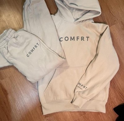 Comfrt Set Hoodie & Sweatpants Beige Size XS Excellent Condition