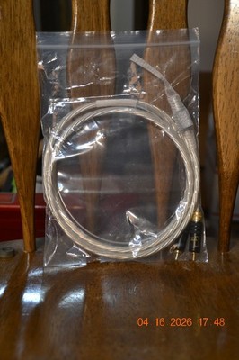 HIGH QUALITY SILVER WIRE TONEARM CABLE W/WBT CARBON FIBER GOLD PLATED RCA 5 PIN
