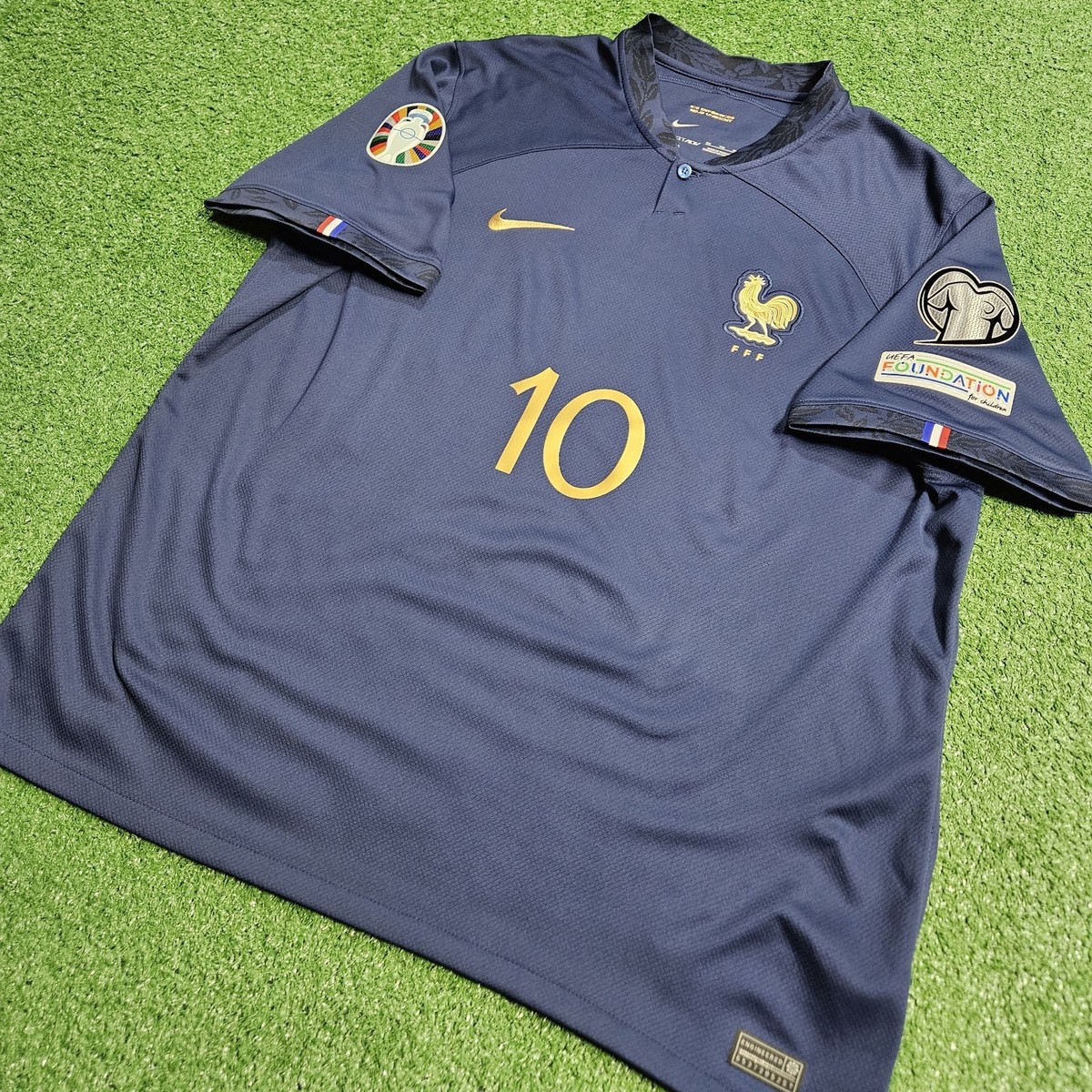 NIKE FRANCE FFF Kylian Mbappe #10 2022/2023 Home Jersey Euro 2024