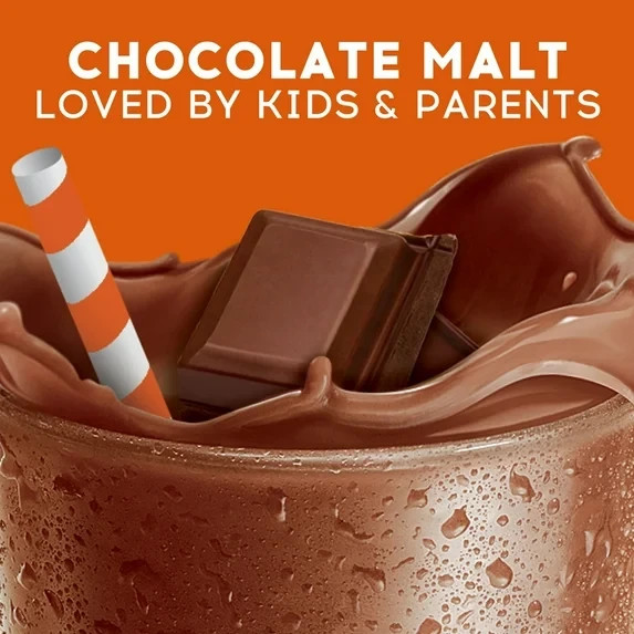 Ovaltine Chocolate Malt Powdered Drink Mix for Hot and Cold Milk Canister 12 oz