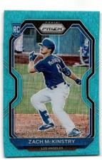 2021 Panini Prizm #92 Zach McKinstry Teal Wave Prizm Los Angeles Dodgers