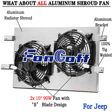Shroud Electric Fan For 1972-1979 Jeep Cherokee Wagoneer J-series J10 J20 V8 Shroud Electric Fan For 1972-1979 Jeep Cherokee Wagoneer J-series J10 J20 V8