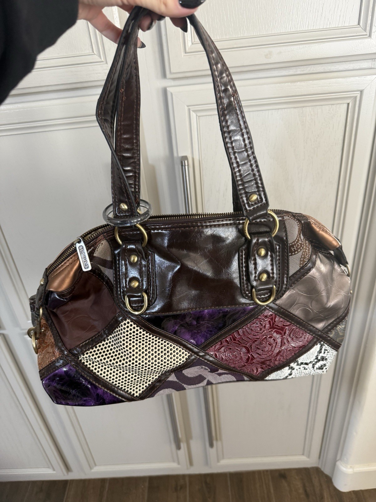 Coach Multicolor Monogram Patchwork Leather Bague… - image 12